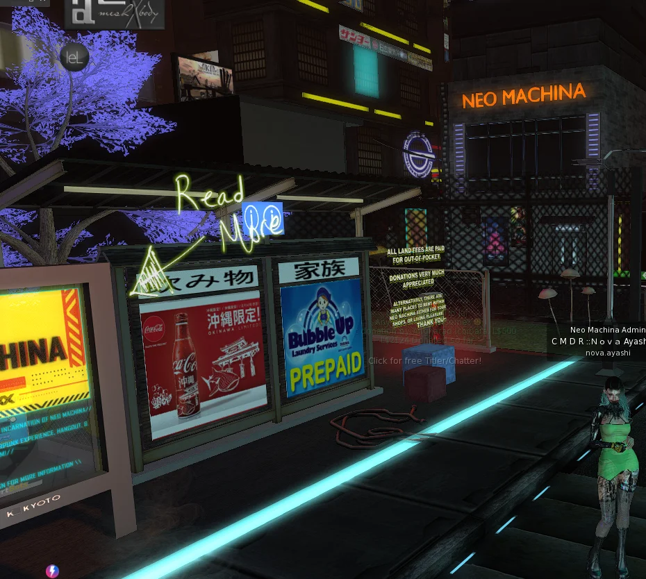 Aerial view of Neo Machina city in Second Life